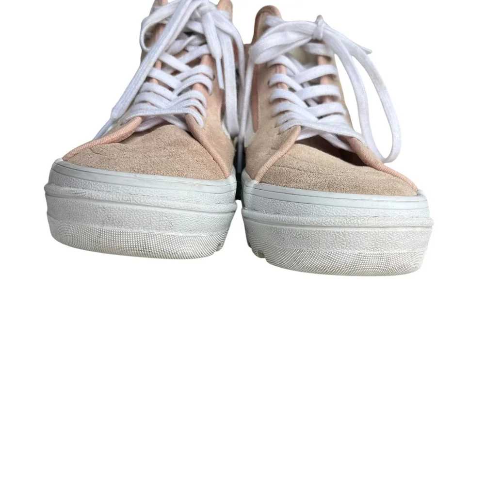 Vans Sentry Women 6.5 Pink Rose Suede Canvas Sk8 Hi Waffle Cup Platform Sneakers